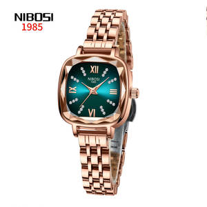 NIBOSI-Reloj de pulsera de aleación para mujer, accesorio de moda, de cuarzo, de color verde, estilo Kawaii, joyería decorativa, 2022 - Product Image 4