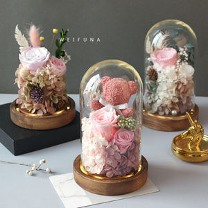 Rosas preservadas en cúpula <span class=keywords><strong>de</strong></span> cristal para jóvenes, flores, venta al por mayor - Product Image 2