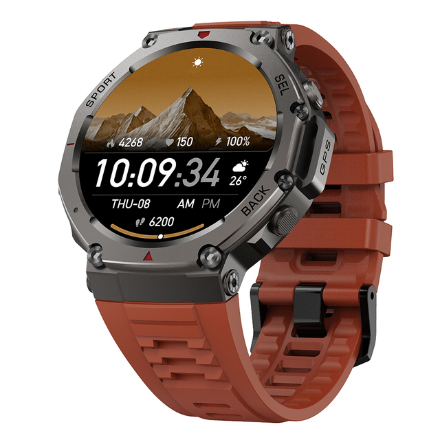 Smart Watch GPS Smartwatch AMOLED Touch Screen 5ATM Outdoor Compass Smart Fitness Sport Monitor Men Watch ForXiaomi Smartphone