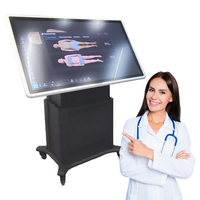 Mesa de Anatomía 3D Virtual Humana ICEN IN-Int II55 con Construcción de Vidrio y Metal para Escuelas