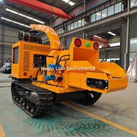 Crawler Mobile Small 6 Inch Garbage Crusher Safe Feed Branch Chipper Hydraulic Wood Crusher