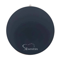 Support magnétique pour téléphone en acier au manganèse anti-corrosion personnalisé de 90 mm avec revêtement en silicone et support adhésif pour utilisation sur bureau