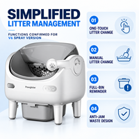 Bac à litière automatique pour chat V6 4 kg, toilette autonettoyante à ouverture supérieure avec contrôle par application, désodorisant par pulvérisation pour plusieurs chats