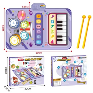 Tapis de clavier de piano éducatif 2-en-1 à piles en plastique, instrument de musique et de danse, jouet-cadeau pour enfants et bébés - Vente en gros - Product Image 2