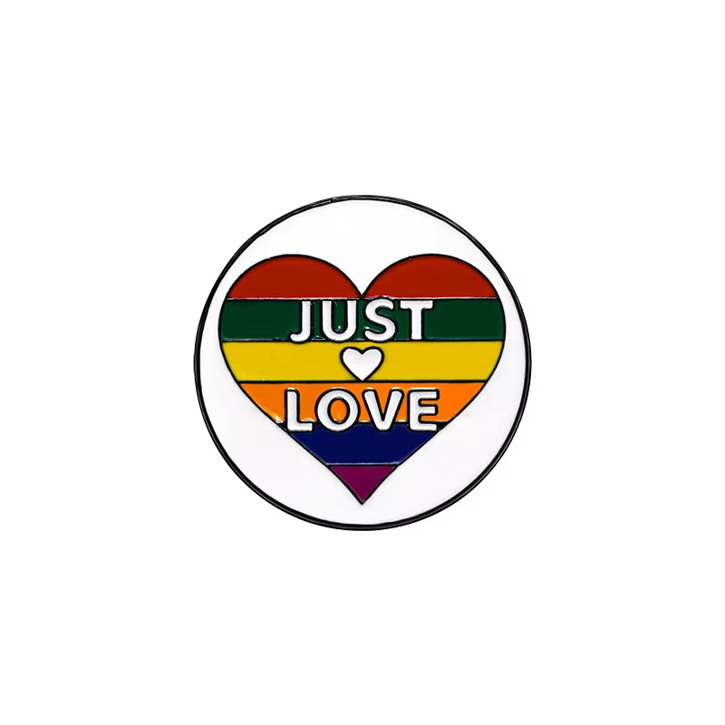 CZ1237-1 Épinglette Just Love Rainbow Heart Pride