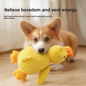 Giocattolo per Cani, Piccola Paperella Gialla in Peluche, Antistress, con Suono, Resistente ai Morsi, per Cani di Piccola e Media Taglia - Product Image 4