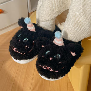 2025 new Women's Winter Thickened Cotton for <b>Slippers</b> Autumn Indoor <b>Home</b> Warm Labubu Plush Fashion Fur for <b>Slippers</b> Wholesale - Product Image 4