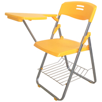 Chaise simple de salle de conférence chaise de formation d'étude d'étudiant en plastique avec tableau d'écriture chaise d'école pliable pour l'école primaire