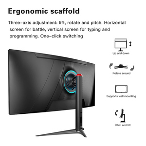 Moniteur de jeu PC incurvé de 34 pouces avec RGB KVM, résolution <span class=keywords><strong>4K</strong></span>, certifié CE, écran large, moniteur <span class=keywords><strong>4K</strong></span> pour les projets de conception - Product Image 5
