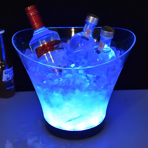 Seau à glace led à <span class=keywords><strong>champagne</strong></span> OEM Logo personnalisé Seau à glace 12 bouteilles de bière Seau à glace surgelé doré - Product Image 1