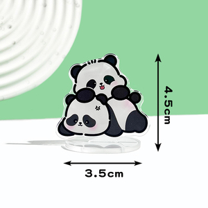 Ornements de bureau créatifs en acrylique Panda Noir et Blanc, décorations de bureau mignonnes et colorées, style dessin animé, en stock transfrontalier - Product Image 2