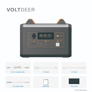 ポータブルソーラーチャージパワーストレージシステムMPPTコントローラUSB Type-Cワイヤレス充電リチウムイオンバッテリー12V DC/AC出力 - Product Image 2