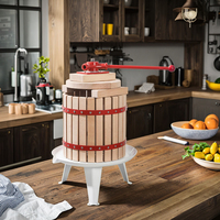 Presse-agrumes manuelle XH grande capacité 18L en bois, usage commercial, portable, pour jus de fruits et légumes, et vin