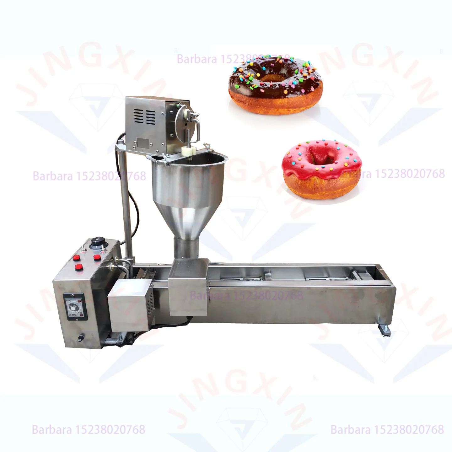 Commercial Doughnut Fryer Chocolate Glazing Machine Donut Making Machines