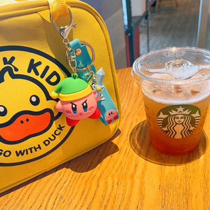 Venta al por mayor de dibujos animados nuevo Kawaii especial Rosa Kirbys Star Adventure juego Animal colgante llavero de Gel de sílice para mujer bolso coche muñecas - Product Image 5