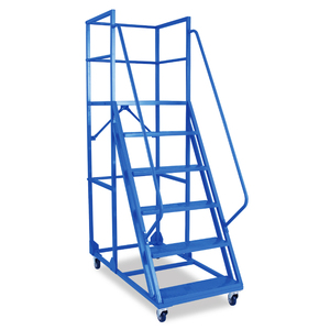 Jigong an toàn bước thang di động nền tảng bánh xe Kệ CE chứng nhận nhúng nóng mạ kẽm cho kho siêu thị kiểm đếm chọn - Product Image 5