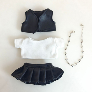 Labubu Soft Toy Doll Blind Box Accesorios Chaqueta de cuero de moda Pantalones y falda Set - Product Image 3