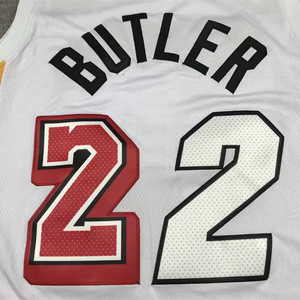 2024 toptan yeni dikişli amerikan basketbolu formalar yeni sezon #22 Jimmy <span class=keywords><strong>Butler</strong></span> beyaz siyah kırmızı koyu mavi formalar