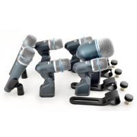 Kit de microphones de batterie portables professionnels BETADMK7 7 pièces avec connecteur XLR, légers et portables pour amplificateur de basse, toms et caisse claire