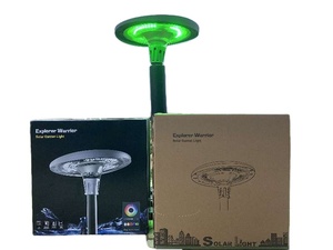 ไฟสวนโซลาร์ LED RGB UFO 300W สำหรับภายนอกอาคาร ควบคุมด้วยแอพฯ พร้อมระบบจังหวะดนตรีอัจฉริยะ ตัวเรือน ABS กันน้ำ IP67 ใช้พลังงานจากแหล่งจ่ายไฟ - Product Image 4
