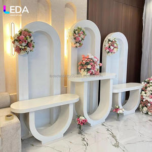 LEDA New Design Custom White Acrylic Wedding Table Display <b>Stand</b> Flower <b>Stand</b> Wedding <b>Backdrop</b> Decoration for Events Decoration - Product Image 4