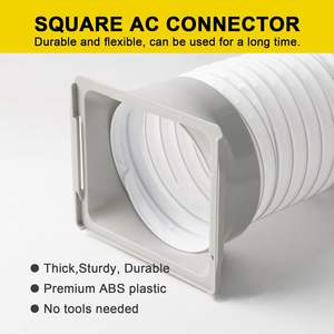 <span class=keywords><strong>Accessoires</strong></span> pour <span class=keywords><strong>climatiseur</strong></span> portable léger de 5,9 pouces en ABS écologique : Raccord de tuyau d'évacuation pour fenêtre carrée industrielle - Product Image 3