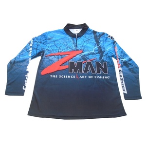 Mangas largas personalizadas sublimación completa camisetas de pesca de secado rápido protección UV 100% camisas de pesca de poliéster - Product Image 1