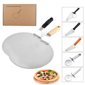 Pelle à pizza commerciale de 12 pouces avec manche en bois / Spatule à pizza en acier durable pour boulangerie et pizzeria - Product Image 6