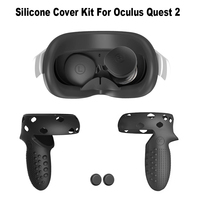 Vente chaude couverture de visage en Silicone de protection couverture d'objectif et ensemble de poignée de contrôleur ensemble de couverture en Silicone pour Oculus Quest 2