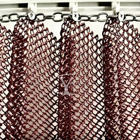 Rideau en chaîne métallique en acier inoxydable Yuchen, maille décorative pour cloison de bureau et design intérieur