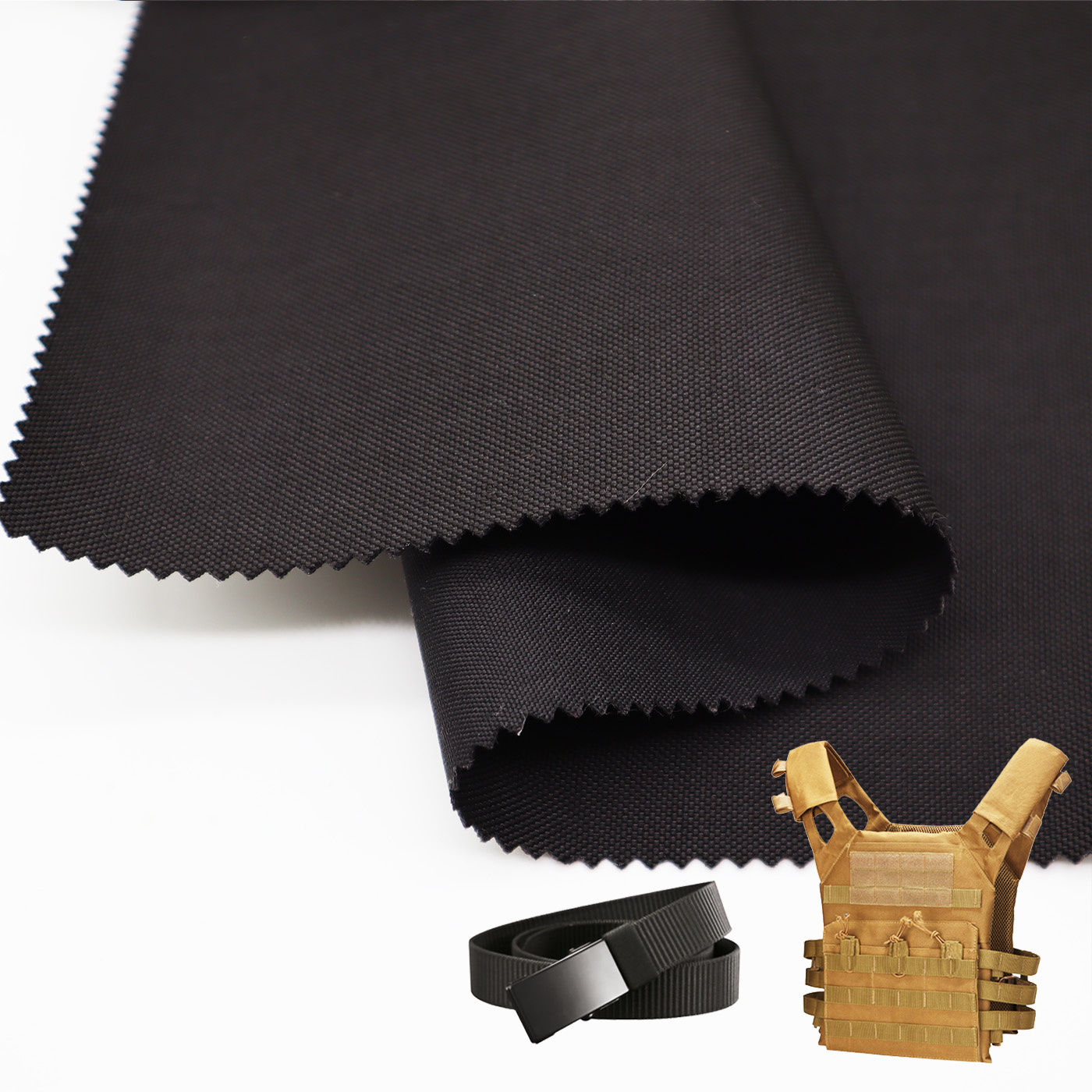 500D ламинированный 1000D черный цвет водостойкий нейлон cordura связанный жилет ткань