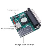 Carte de diagnostic pour ordinateur portable PC avec port parallèle USB 25 broches, analyseur de carte mère d'ordinateur portable, affichage à 4 chiffres, testeur POST auto-diagnostic
