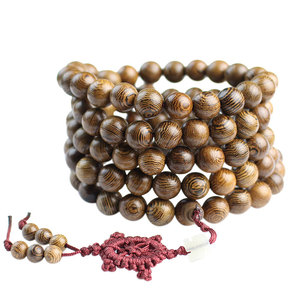 Chicken Wing Wood <b>Bracelet</b> 108 Beads 10mm Buddhist Prayer Beads Unisex Ethnic Style Jewelry Gift - Product Image 5