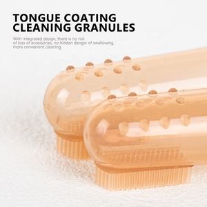 <span class=keywords><strong>Brosse</strong></span> à dents pour bébé en silicone souple Gloway Oem sans BPA, résistante à 120 degrés, pour l'apprentissage de la propreté des doigts, 6 à 12 mois - Product Image 4