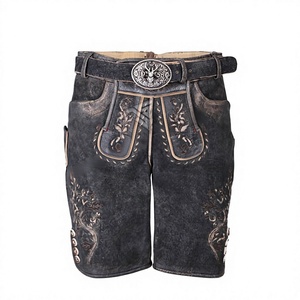 Pantalones Cortos Bávaros Unisex de Cuero, Traje Tradicional Alemán, Diseño de Moda de Última Tendencia, Directo de Fábrica - Product Image 1