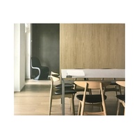 NEU Placage d'ardoise naturelle Panneau de bois acoustique en PU léger DIY Placage structurel isolé pour hôtel Design moderne