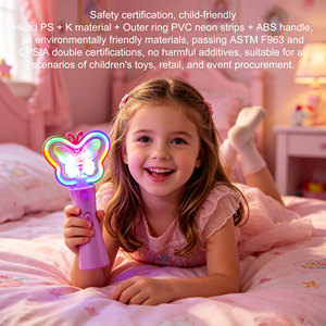 Baguette Lumineuse Papillon Rotative 5 LED – Accessoire <span class=keywords><strong>de</strong></span> Soutien pour Parcs d'Attractions et Événements Sportifs, Jouet pour Filles et Décoration <span class=keywords><strong>de</strong></span> Noël - Product Image 3