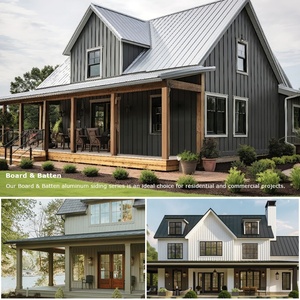 Revêtement mural extérieur en aluminium à grain de bois durable de 2 mm d'épaisseur, résistant aux intempéries, pour façade de maison - Product Image 6