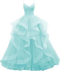 时尚舞会礼服晚礼服意大利面条带系带舞会派对生日礼服正式节日前庭 - Product Image 2