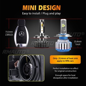 Par de Bombillas LED para Faros Delanteros de Coche H4 H7 IP67 3300LM con Cambio de 3 Colores 3000K 4300K 6500K, Luces Antiniebla para Auto - Product Image 4