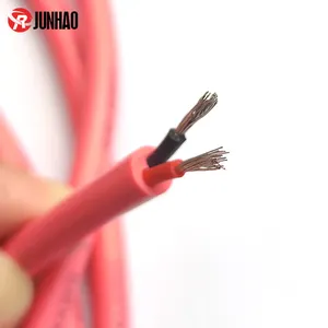 Cable de goma de silicona resistente a altas temperaturas, Cable recubierto de silicona de 2 núcleos 18AWG