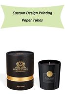Boîte cylindrique personnalisée en carton avec bord doré, estampage à chaud, vernis sélectif UV, emballage de luxe pour bougies, thé, miel, cadeaux