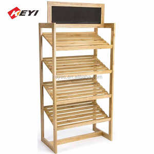 Farmers Market ขนมปังจอแสดงผล4 Slatted ชั้นวางแร็คสำหรับขนมปัง - Product Image 2