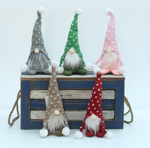 Décorations de Noël nordiques : Poupée sans visage, Poupée Gnome Vieil Homme, <span class=keywords><strong>Elfe</strong></span> de la Terre, Ornements Renard en tissu non tissé de lin, Nouveauté pour l'arbre - Product Image 4