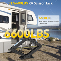 Ensemble de stabilisateur de camping-car en acier robuste 6600lbs crics à ciseaux de nivellement 2 pièces noir 120-620mm ascenseur garantie de 12 mois