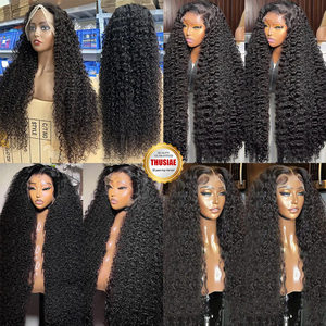 Parrucche Frontali in Pizzo HD Senza Colla con Capelli Ricci Afro, Parrucche Frontali in Pizzo HD con Capelli Umani Brasiliani Grezzi per Donne Nere - Vendita all'Ingrosso - Product Image 3