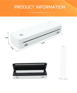 Imprimante thermique portable, légère, mini, sans fil Bluetooth, faible consommation d'énergie, 0,7 kg, petite imprimante de voyage pour documents et photos - Product Image 2