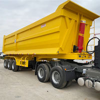 Heavy Duty 3 4 essieux 50 60 80 tonnes en forme de U semi-remorque benne basculante en aluminium utilisé en aluminium fin arrière camions remorques