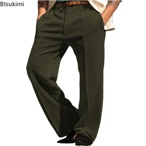 <span class=keywords><strong>Pantaloni</strong></span> <span class=keywords><strong>Eleganti</strong></span> da Uomo in Velluto con Tasche, Tinta Unita, Basici, alla Moda Autunno-Inverno, con Cerniera, Lunghi fino alla Caviglia - Product Image 2