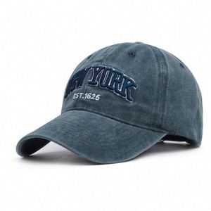 Casquette de baseball unisexe 6 panneaux 100 % coton avec logo brodé 3D, fermeture à boucle métallique, style vintage en tissu lavé courant - Product Image 4